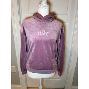 Nike Cozy Velour Girl  Hoodie Sweatshirt Youth XL/Women’s Small- Lavender